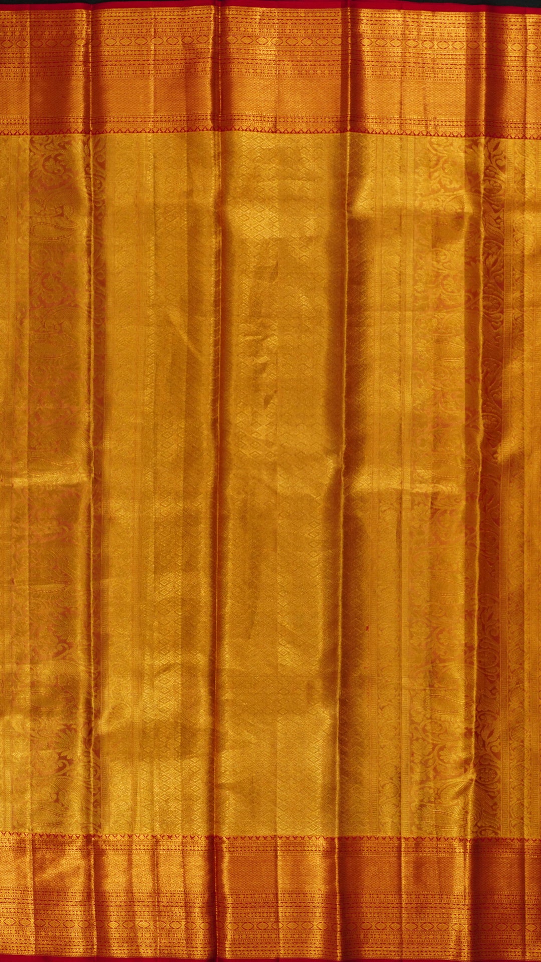 Golden Kanchi Pattu Saree with Intricate Warli Art Design