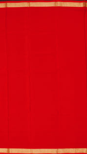 Red Crepe Saree with Self-Plain Body and Zari