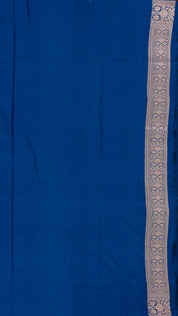 Peacock Blue Banaras Saree with Zari Border