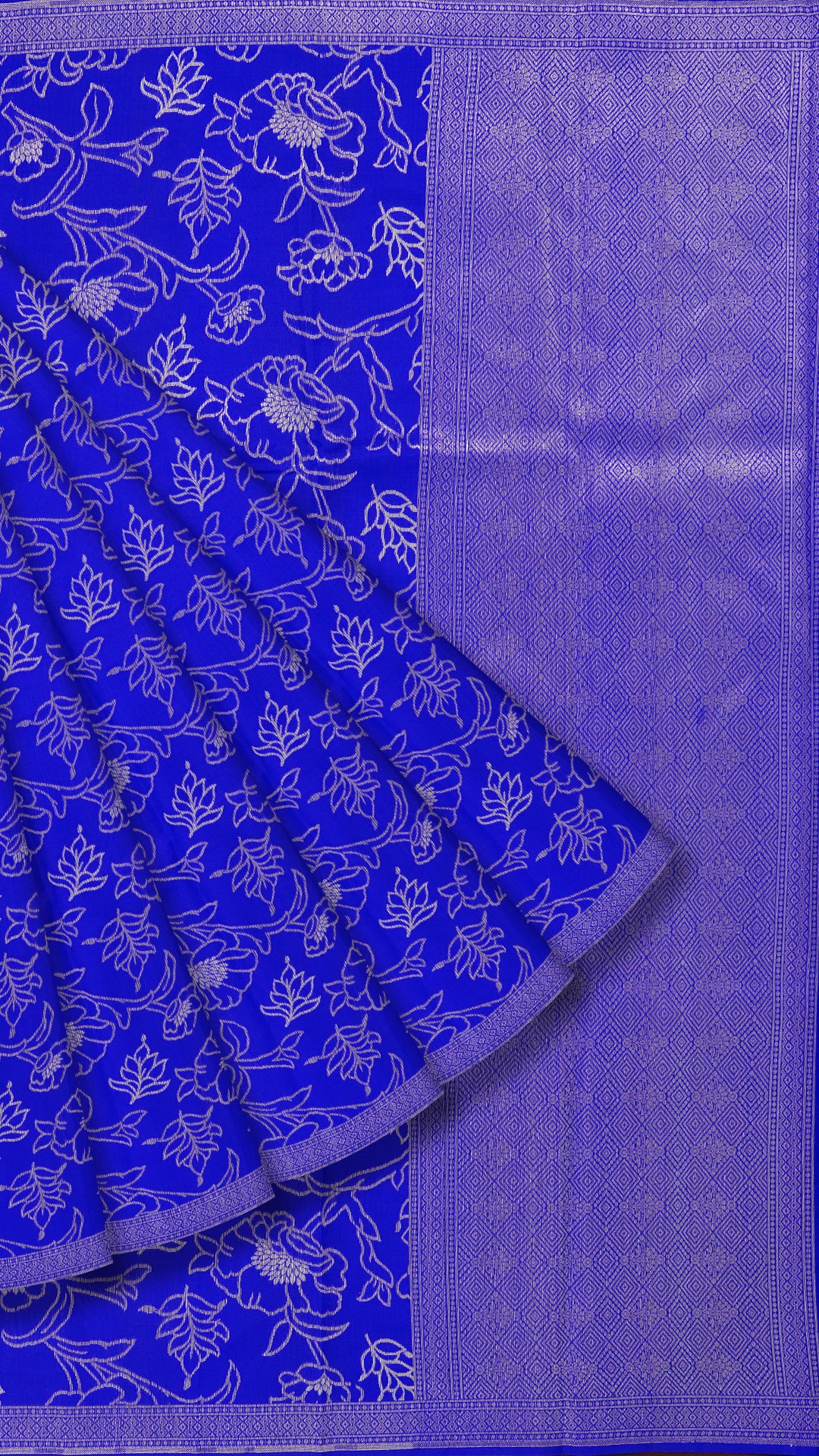 Royal Blue Banaras Saree with Rich Brocade Detailing