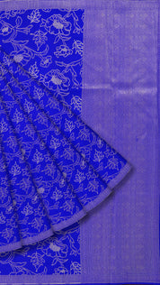 Royal Blue Banaras Saree with Rich Brocade Detailing