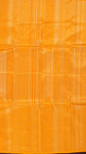Mustard Yellow Banaras Silk Saree with Vertical Stripes