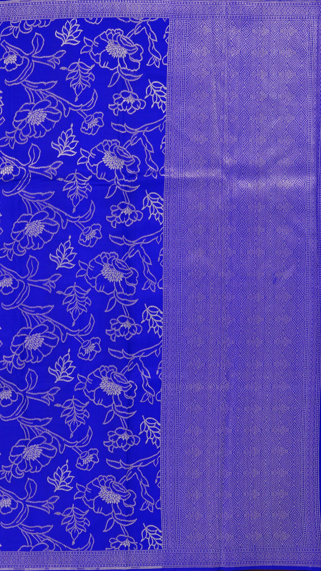 Royal Blue Banaras Saree with Rich Brocade Detailing