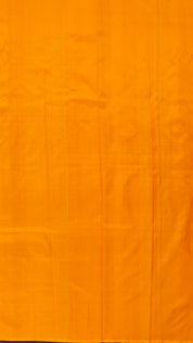 Mustard Yellow Banaras Silk Saree with Vertical Stripes
