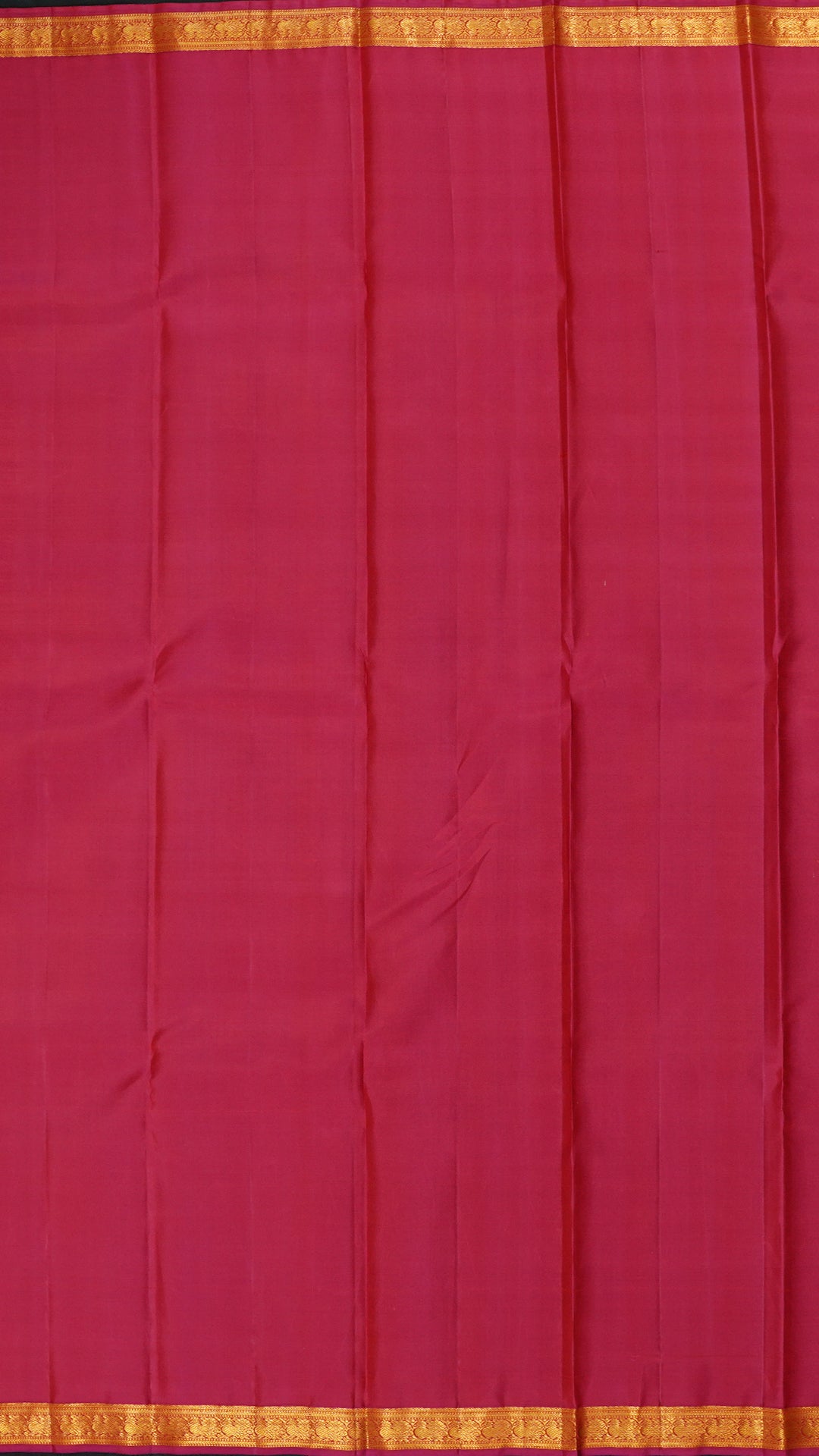 Classic Yellow Kanchi Silk Saree with Pink Contrast Border