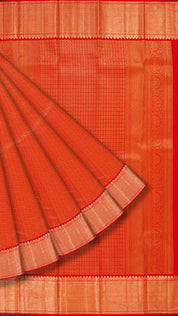 Red Kanchipuram Saree with Brocade Border
