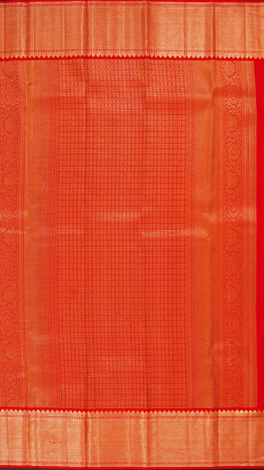 Red Kanchipuram Saree with Brocade Border