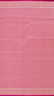 Bright Magenta Banaras Silk Saree with Buta Brocade Border
