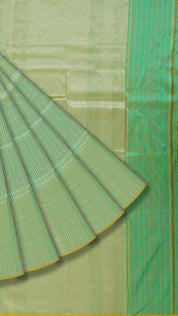 Pista Green Banaras Silk Saree without Border