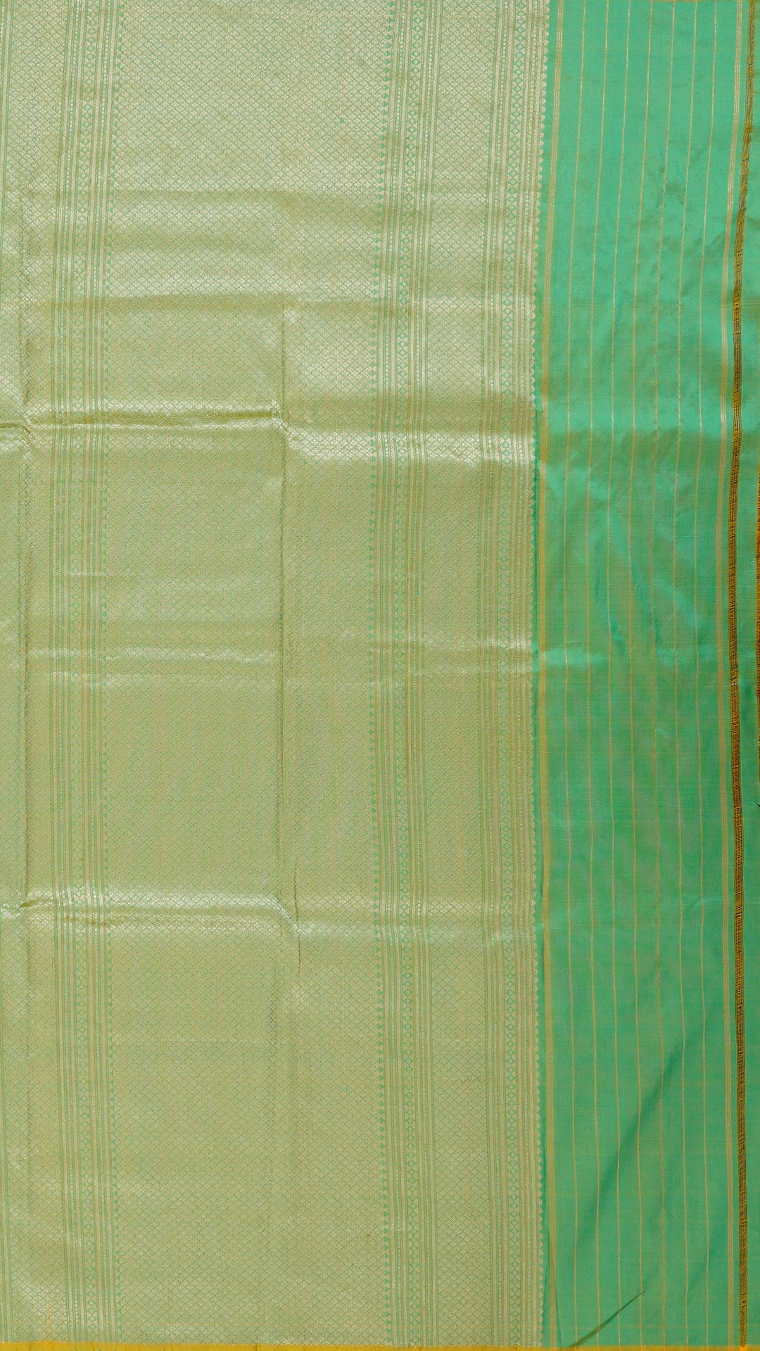 Pista Green Banaras Silk Saree without Border