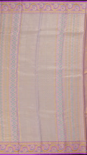 Sea Green Kanchipuram Saree with Pink Zari Border