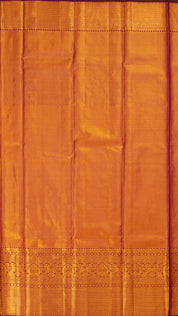 Elegant Kanchi Pattu Silk Saree in Dual Shade with Dark Purple Contrast