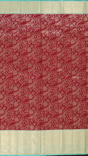 Maroon Kanchipuram Saree with Silver Zari Design