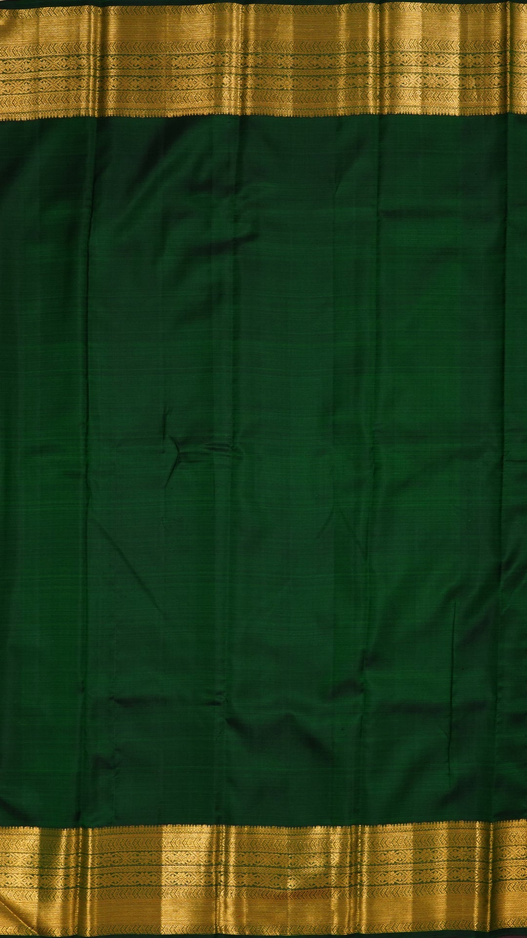 Pista Green Pattu Pavada with Gold & Silver Line Detailing