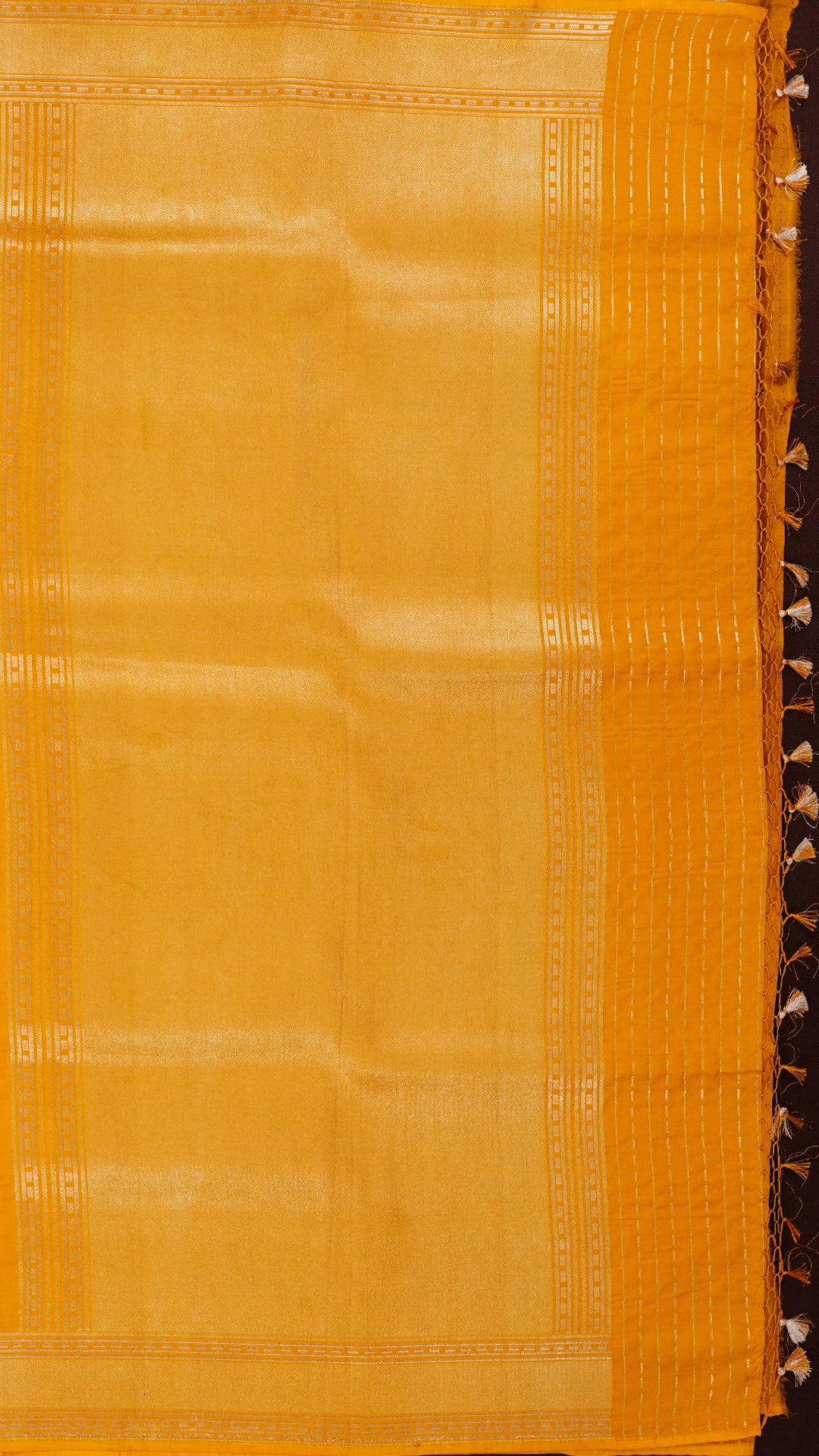 Mango Yellow Banaras Brocade Saree with Zari