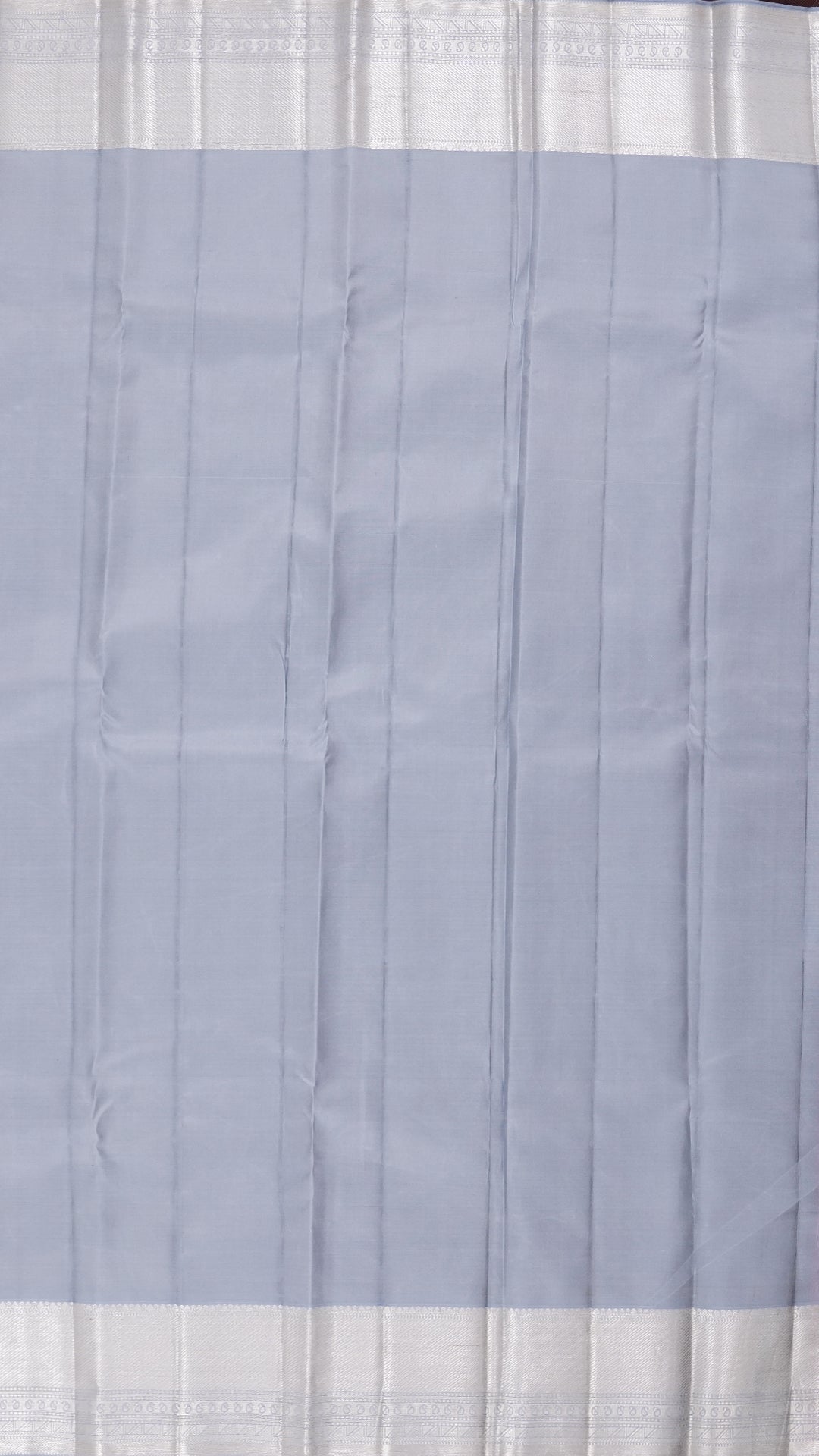 Yash Kanchipuram Saree with Silver Zari Border