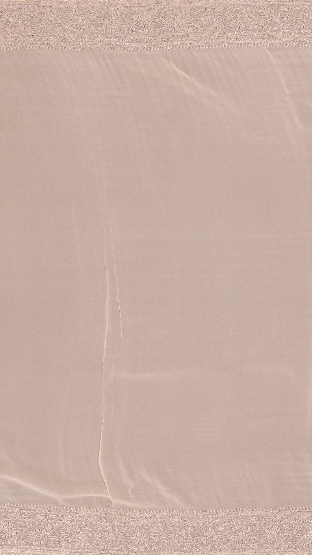Cream Fancy Silk Saree with Silver Zari Work