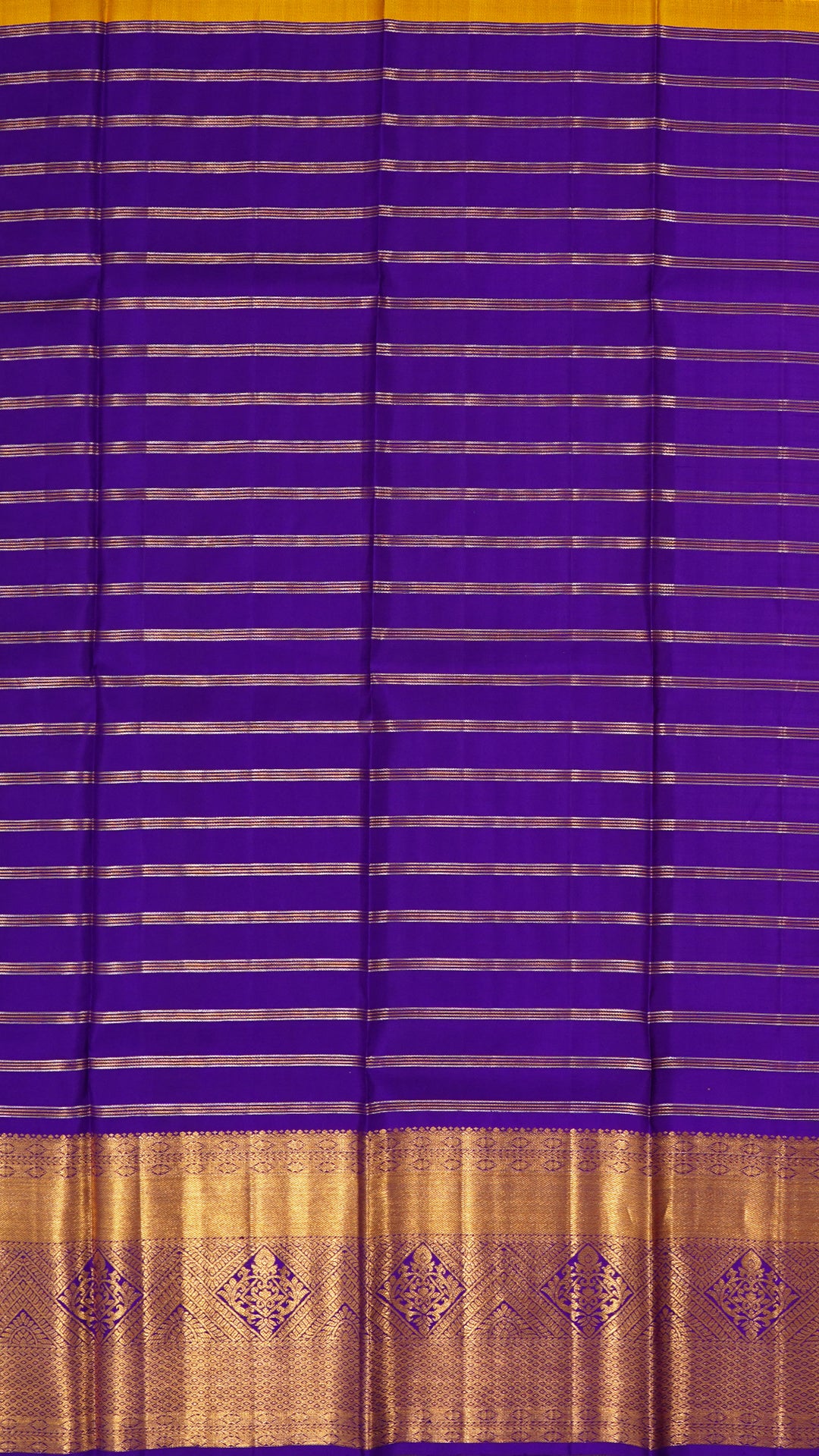 Orange Pattu Pavada with Classic Checks Design