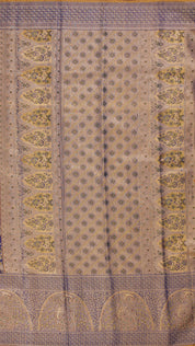 Navy Blue Kanchipuram Saree with Meenakari Border