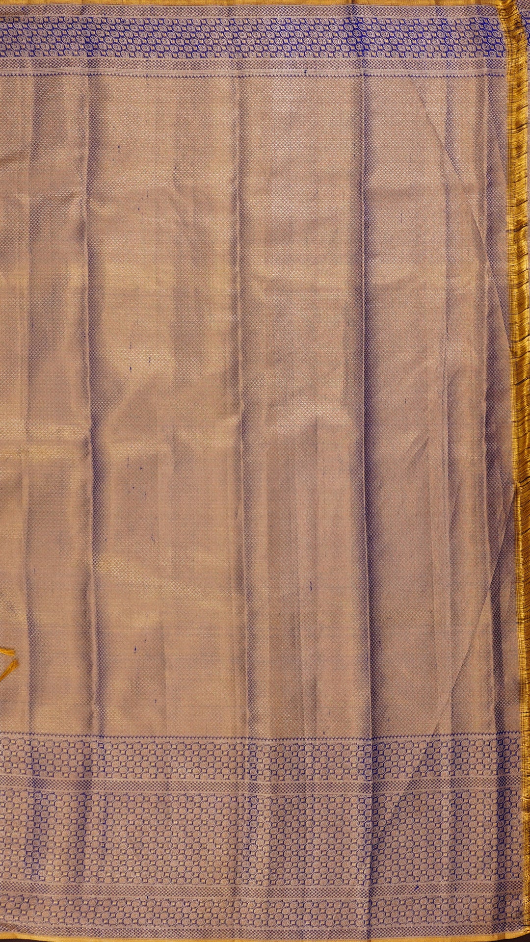Navy Blue Kanchipuram Saree with Meenakari Border