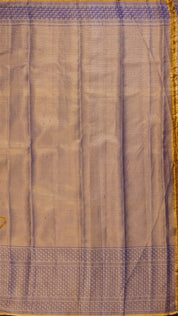 Navy Blue Kanchipuram Saree with Meenakari Border