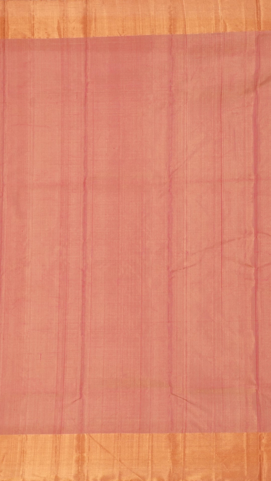 Brick Red Chanderi Silk Saree with Gold Butta & Kadi Border