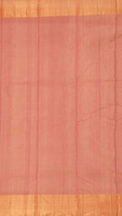 Brick Red Chanderi Silk Saree with Gold Butta & Kadi Border
