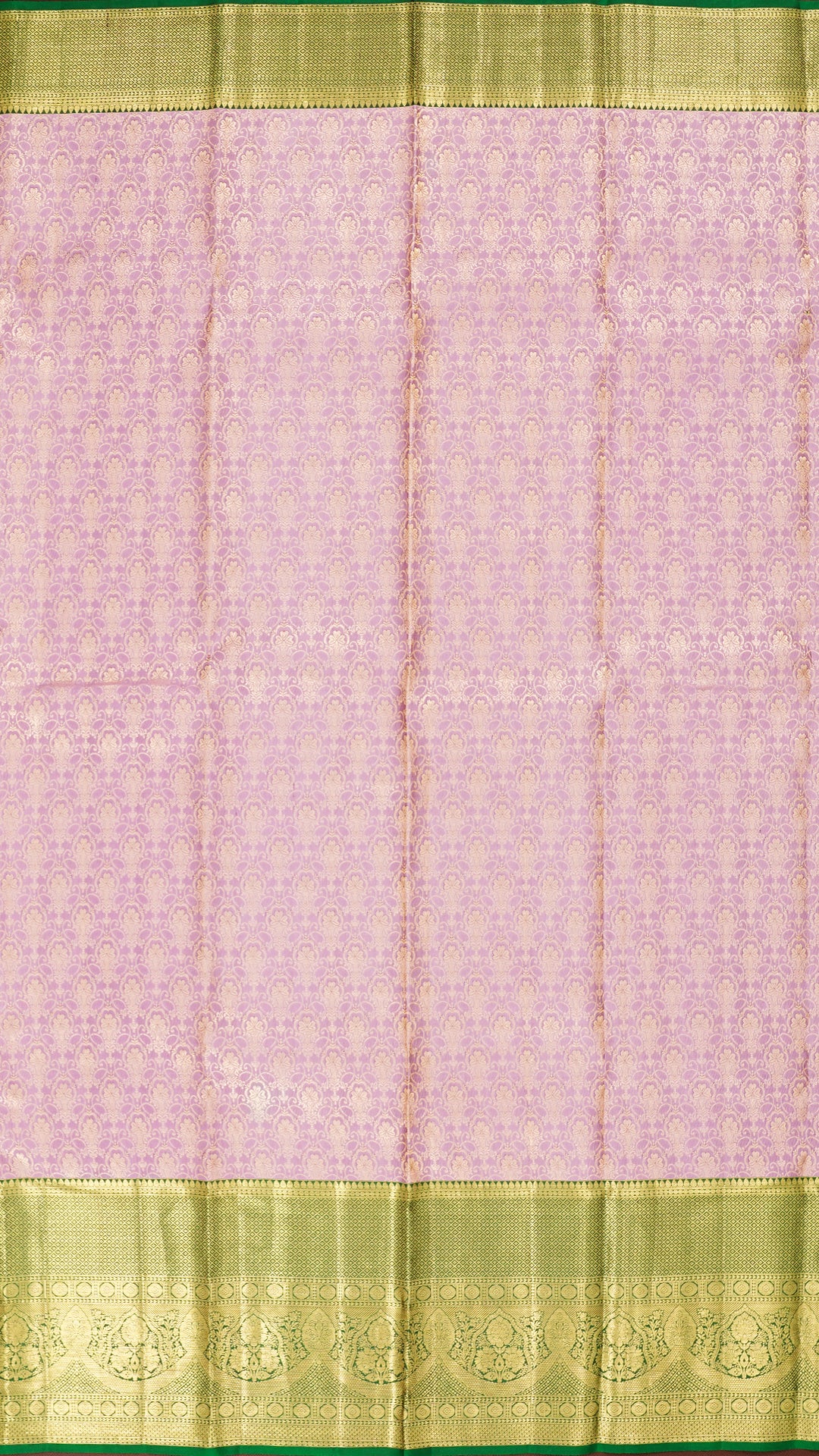 Lavender Kanchipuram Saree with Silver Zari Weave