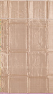 Cream Silk Pavada with Multi-Butta Design and Silver Accents
