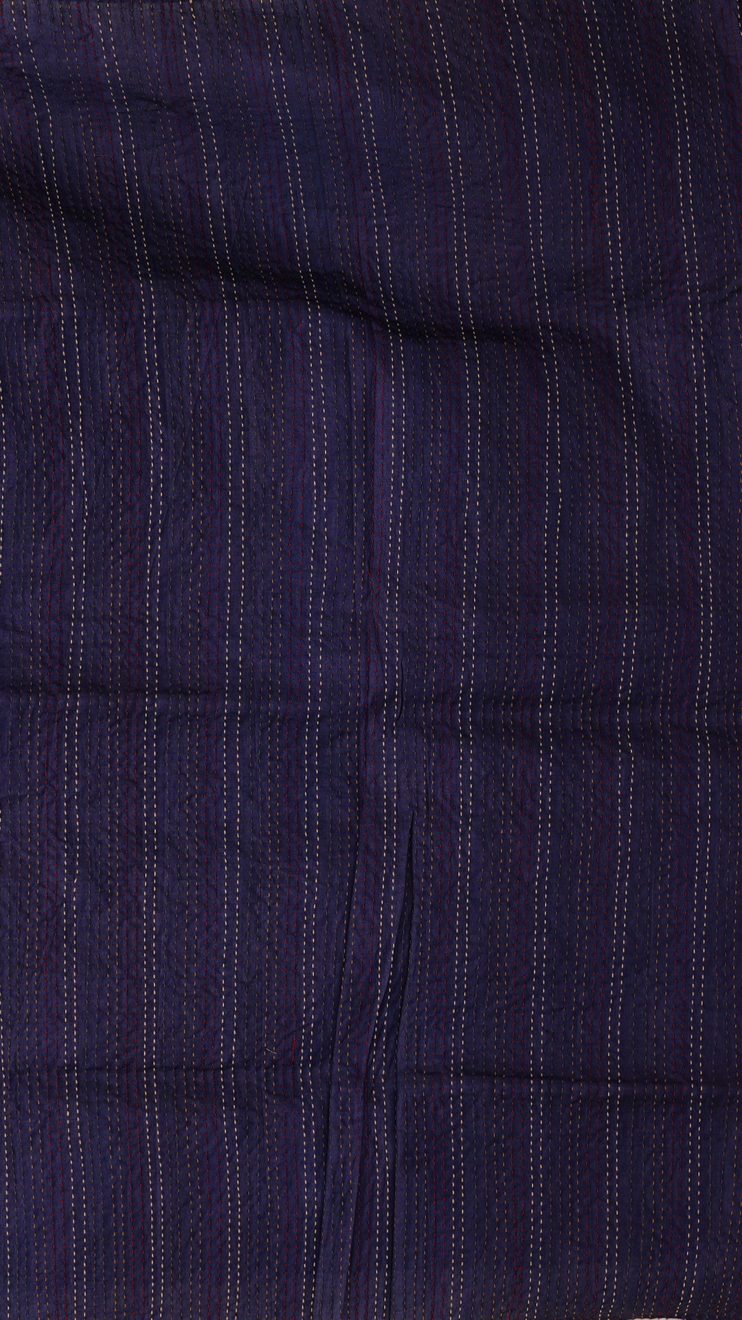 Jute Silk Butta Saree for Workwear in Navy Blue