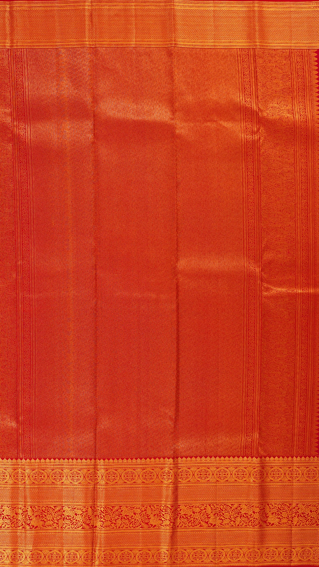 Powder Blue Kanchipuram Silk Saree with Red Brocade Border and Silver Zari