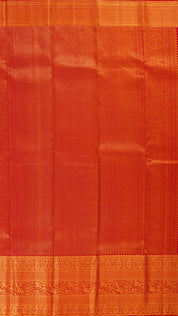 Powder Blue Kanchipuram Silk Saree with Red Brocade Border and Silver Zari