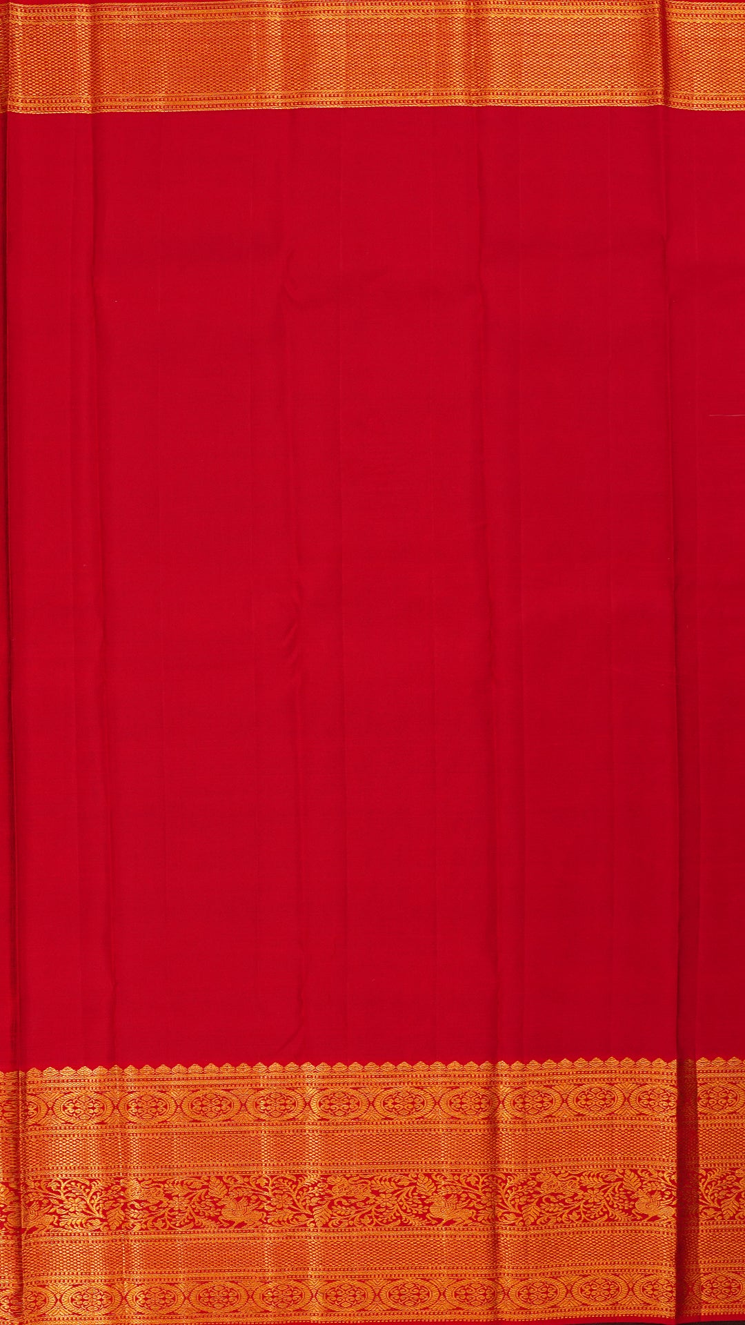 Powder Blue Kanchipuram Silk Saree with Red Brocade Border and Silver Zari