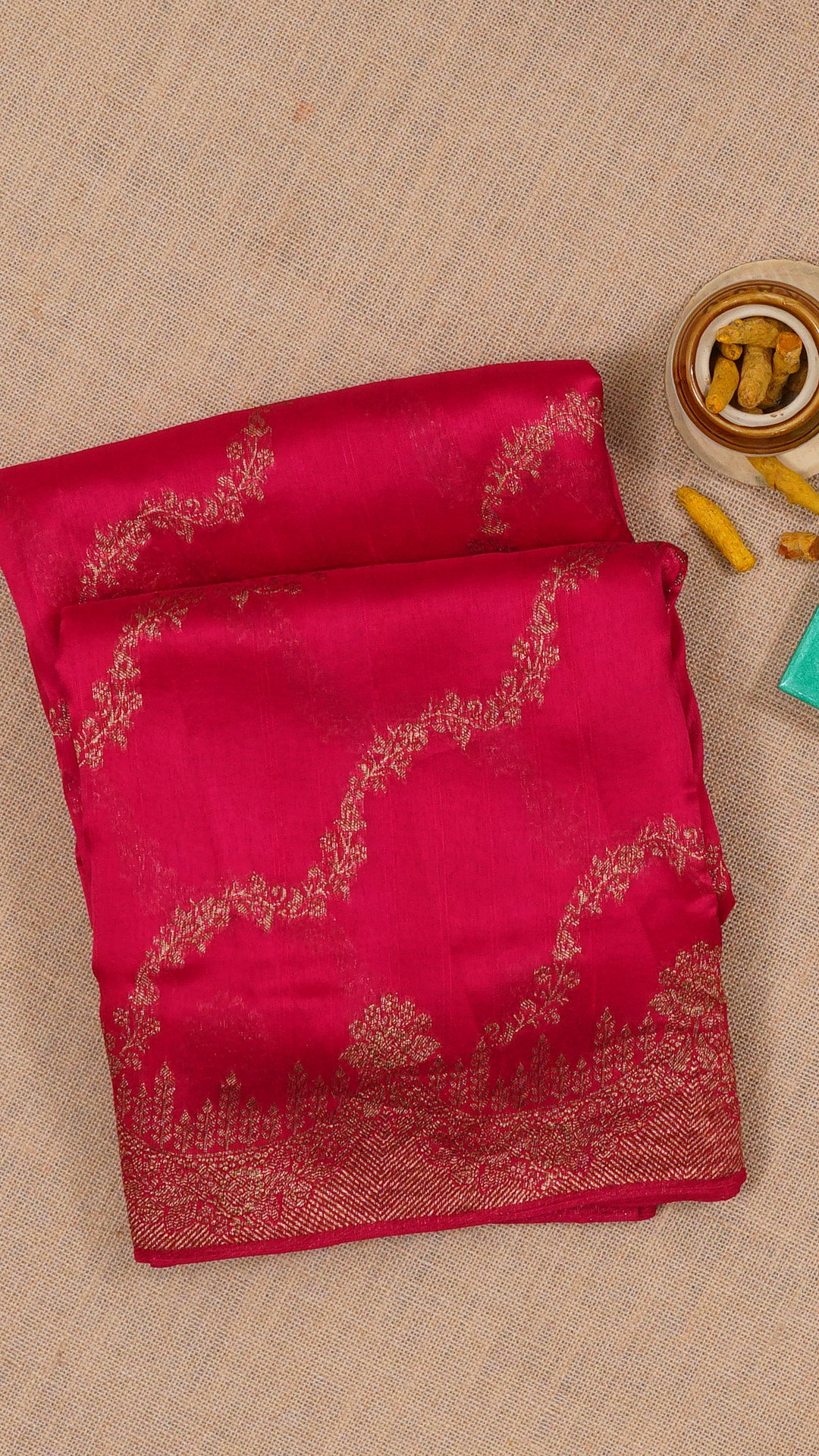 Pink Bhagalpur Silk Saree with Self Zari Border