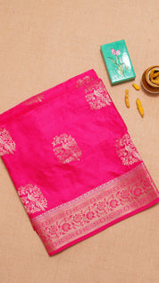 Multi-Colour Dola Silk Saree with Self Zari Border