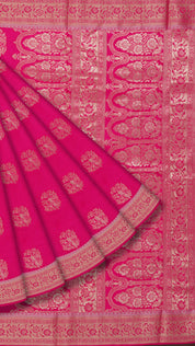 Multi-Colour Dola Silk Saree with Self Zari Border