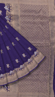 Multi-Colour Mashru Silk Saree with Parrot Zari Border