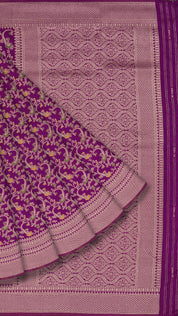 Multi-Colour Crepe Silk Saree with Self Zari Border