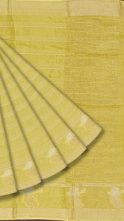 Multicolor Mashru Silk Saree with Floral Design & Zari Border