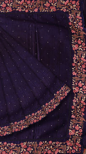 Casual Jute Silk Saree with Thread Embroidery Border
