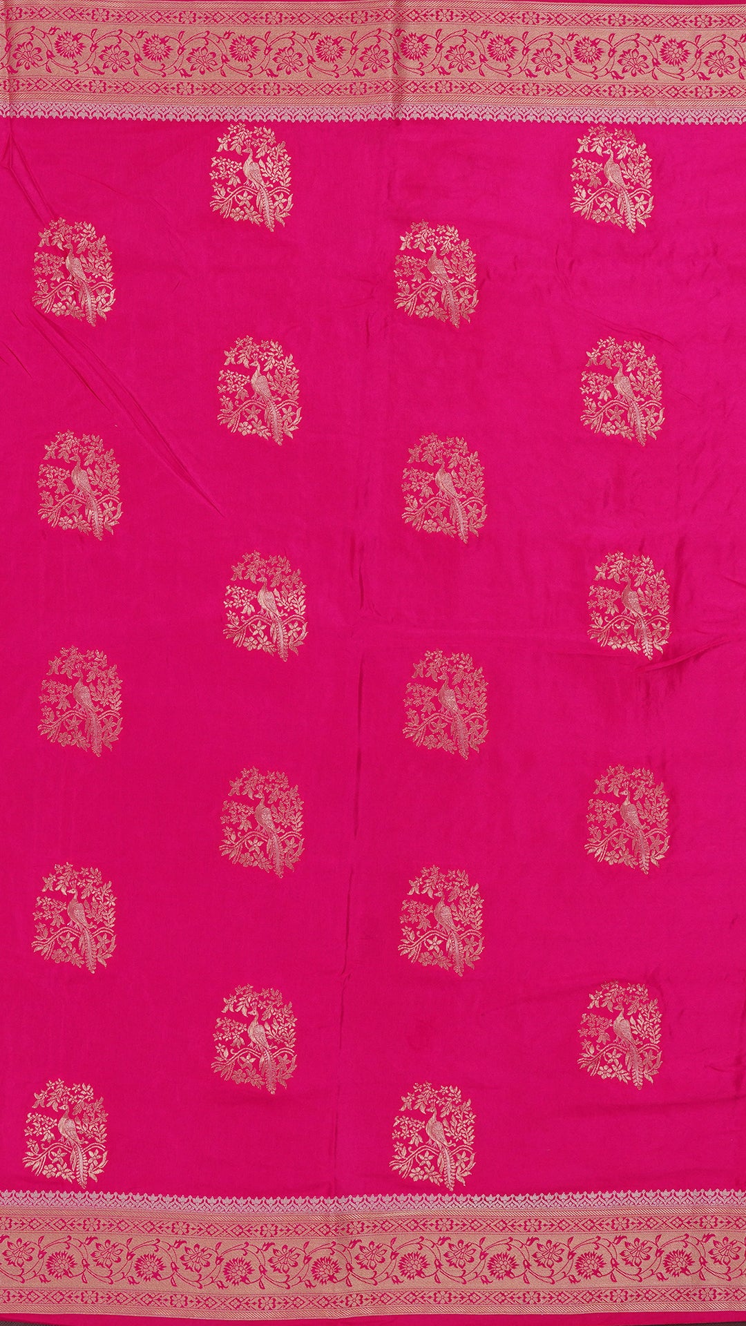 Multi-Colour Dola Silk Saree with Self Zari Border