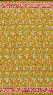 Multi-Colour Crepe Silk Saree with Contrast Thread Border