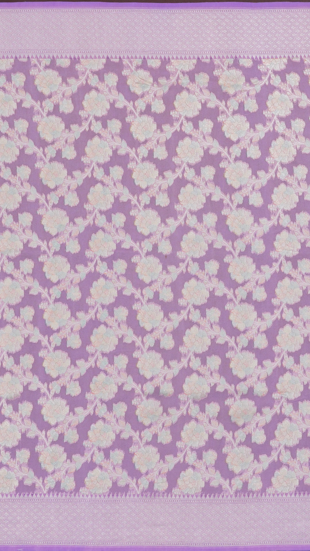 Lavender Bhagalpur Silk Saree with Self Kaddi Border