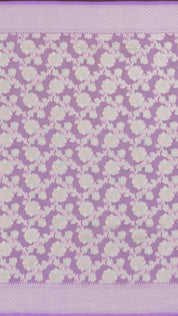Lavender Bhagalpur Silk Saree with Self Kaddi Border