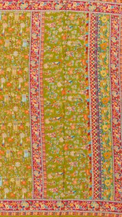 Multi-Colour Crepe Silk Saree with Contrast Thread Border