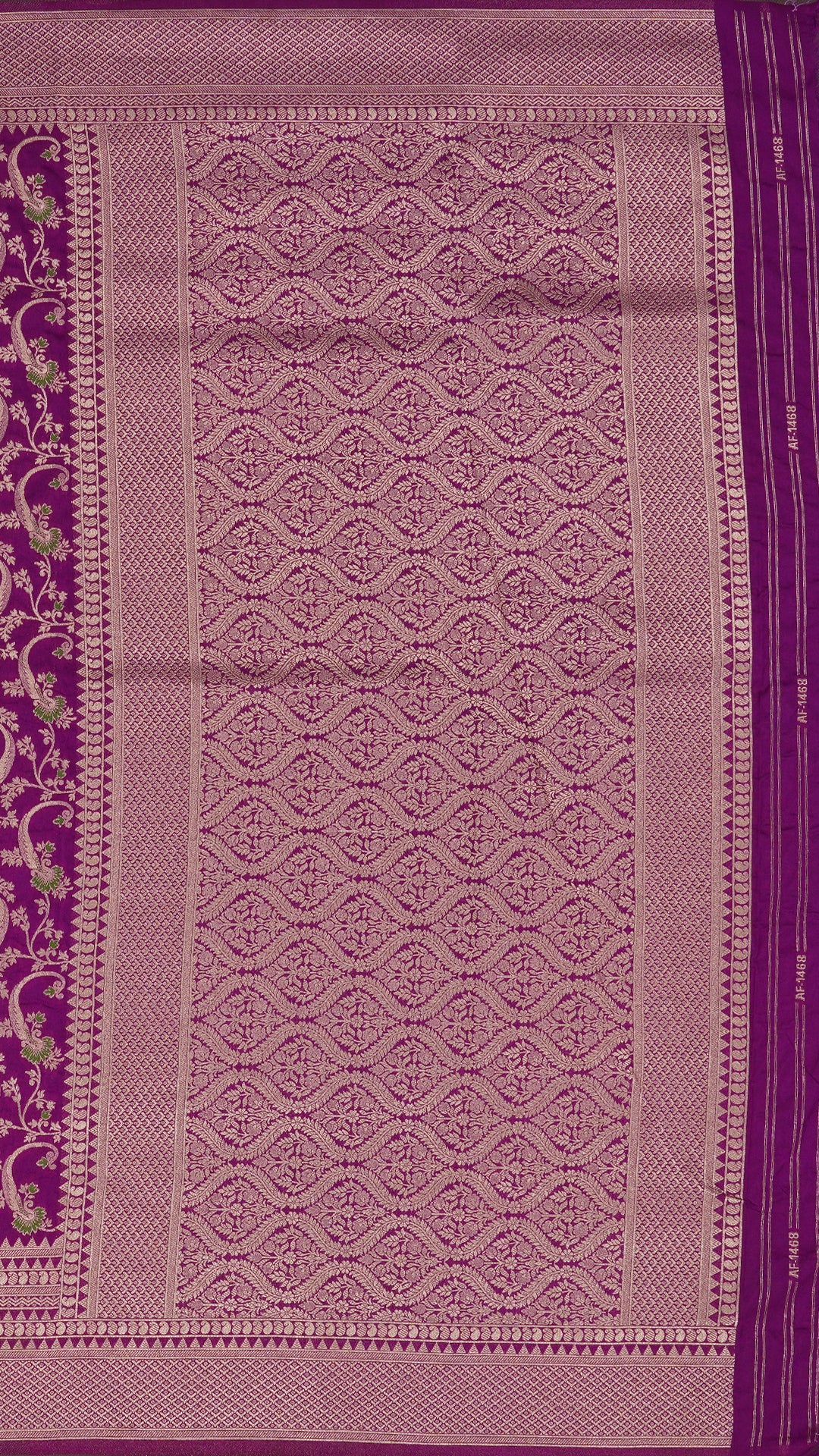 Multi-Colour Crepe Silk Saree with Self Zari Border