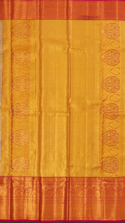 Mehendi Green Dharmavaram Pattu Saree with Zari Border