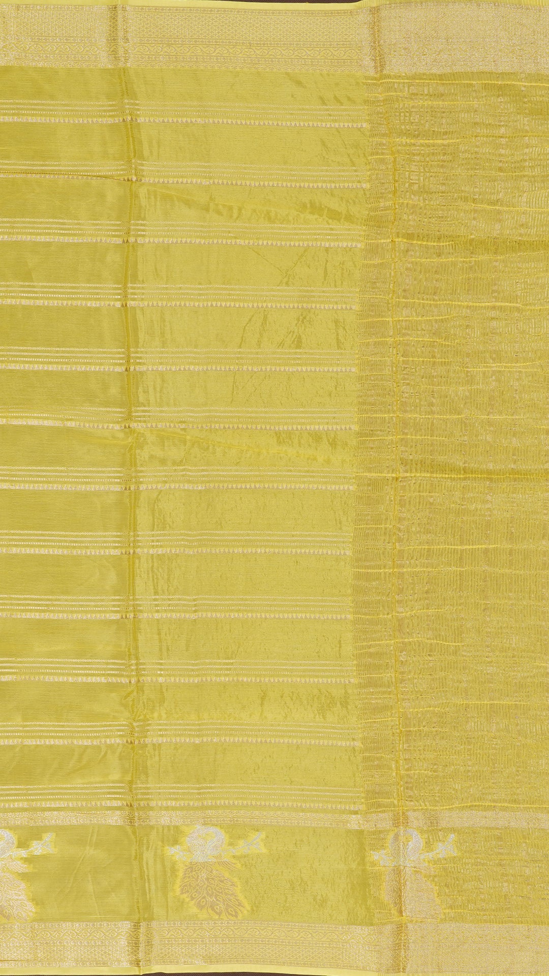 Multicolor Mashru Silk Saree with Floral Design & Zari Border