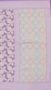 Lavender Bhagalpur Silk Saree with Self Kaddi Border