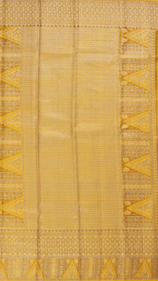Yellow Kanchipuram Saree with Meenakari Border